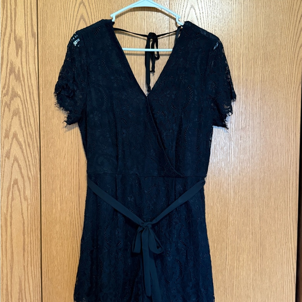 Elegant Black Lace Romper